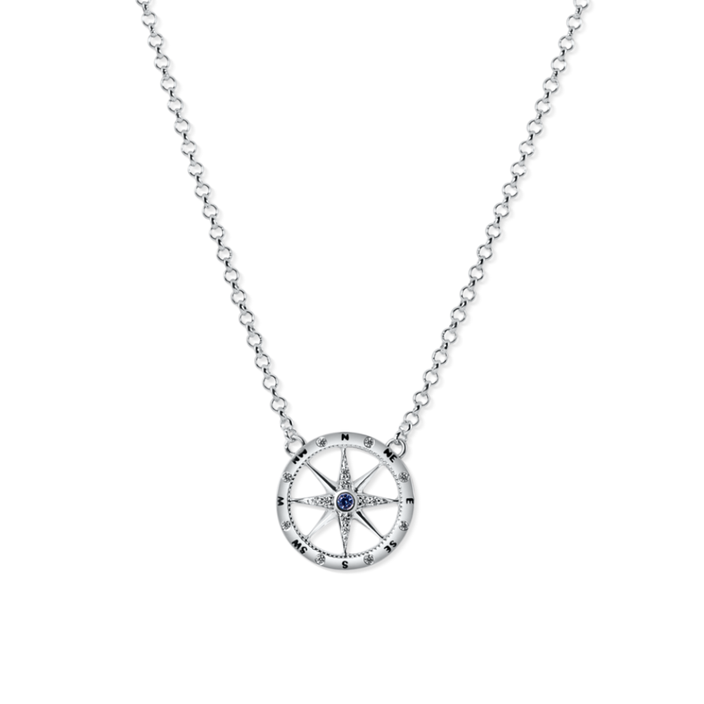 Ladies compass necklace deals