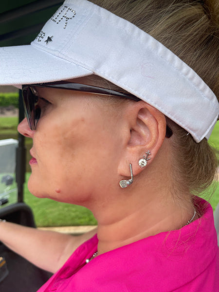 “Albatross” Golf Club Earrings