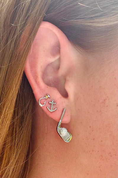 “Albatross” Golf Club Earrings