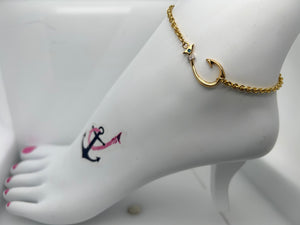 Hook Anklet Yellow Gold