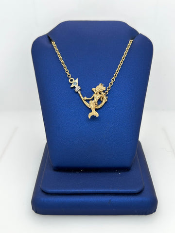 Hook Mermaid Necklace Yellow Gold