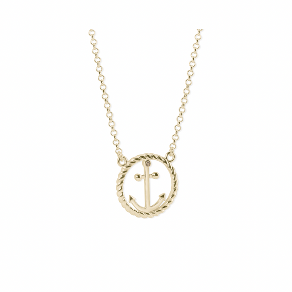 Anchor Circle Rope Necklace