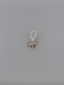 Anchor Solid Back Toe Ring Yellow Gold