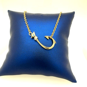 Hook Necklace Yellow Gold