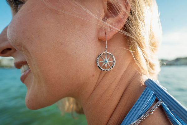 Compass Dangle Earrings