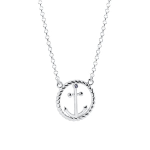 Anchor Circle Rope Necklace