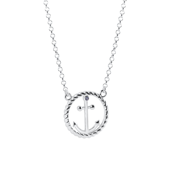 Anchor Circle Rope Necklace