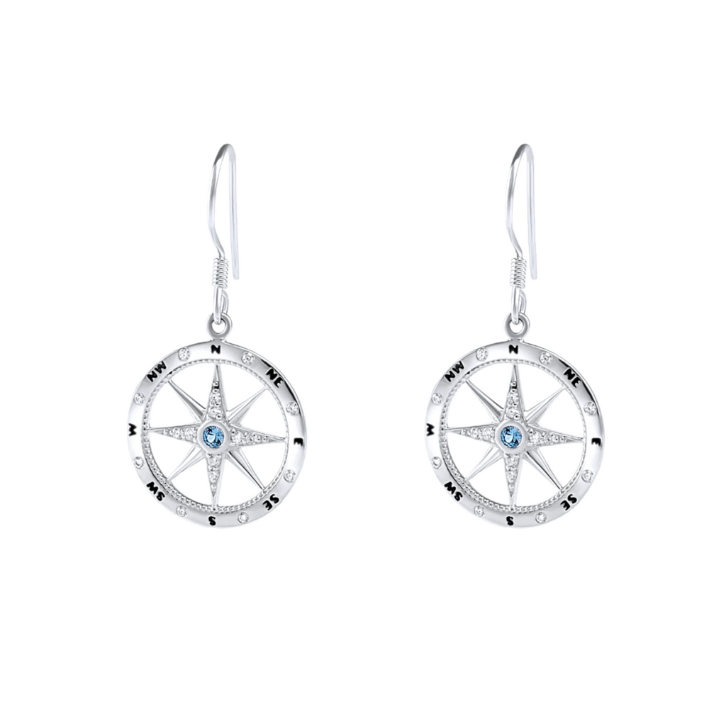 Compass Dangle Earrings - Main Image
