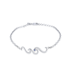 Sterling silver wave deals anklet