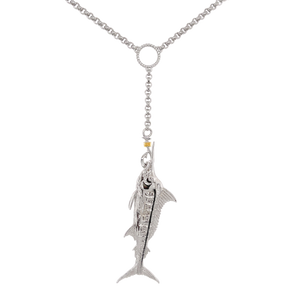 Blue Marlin Ladies Lariat Necklace
