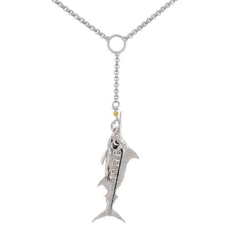 Blue Marlin Ladies Lariat Necklace