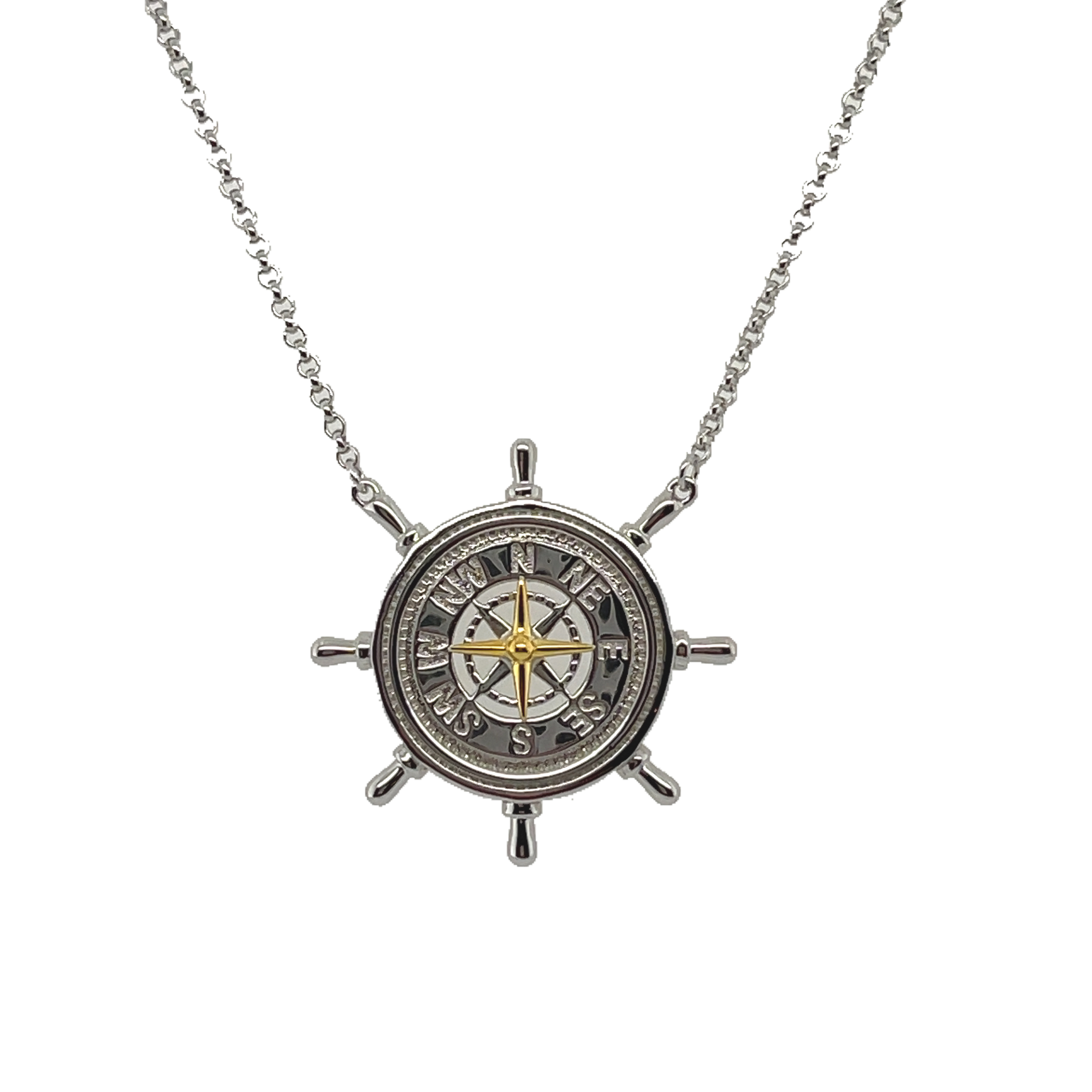 Ships Wheel/Compass Necklace